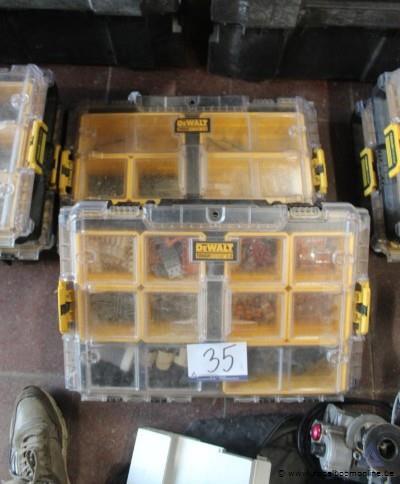 2 sorteerdozen van het merk DeWalt, gevuld met diverse kleine materialen, DEWALT ToughSystem 2.0 – foto 2 – kavel bij Appelboom