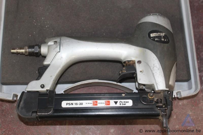 Lot diverse gereedschappen en accessoires, waaronder een pneumatische nietmachine Rapid PSN 15-30 en een dopsleutelset Gedore – foto 3 – kavel bij Appelboom