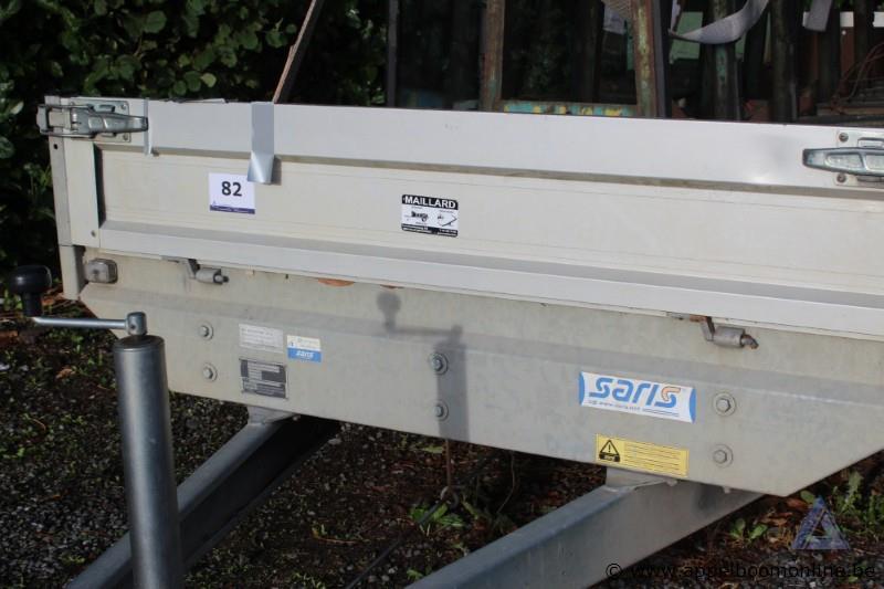 Aanhangwagen SARIS C2C, XLGC2CALPA0531297, mtm 2000kg, open laadbak, glas transportframe, zonder documenten – foto 2 – kavel bij Appelboom