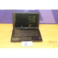 laptop COMPAQ, type Compaq CQ58, AMD E1 1.4GHz, 700Gb HD, licht beschadigd, zonder lader, werking niet gekend