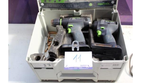Boormachine Festool accu moerenaanzetter en accu boormachine FESTOOL, zonder batterij ...