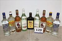 9 flessen div sterke drank wo ZARANOFF, GORDON'S, enz | Appelboomonline.be