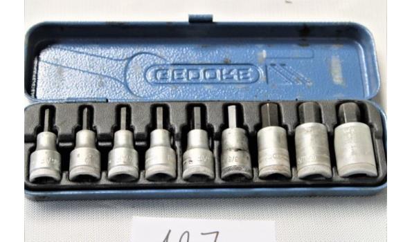 Dopsleutel-schroevendraaierset 1/2 9-dlg TORX T20-60 Gedore Blue Dopsleutel-schroevendraaierset 1/2 9-dlg TORX T20-60 Gedore Blue